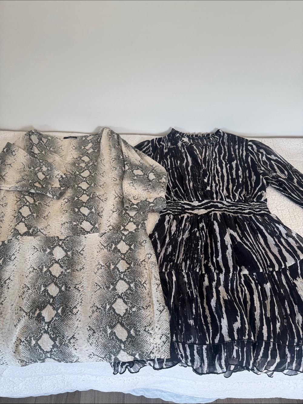 Zara & Toupy Paris Dress Bundle Size L Animal Print 2 Piece